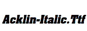 Acklin-Italic