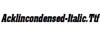 Acklincondensed-Italic