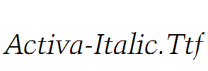 Activa-Italic