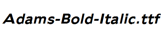 Adams-Bold-Italic