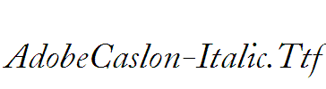 AdobeCaslon-Italic