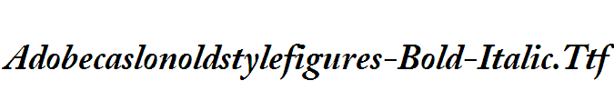 Adobecaslonoldstylefigures-Bold-Italic