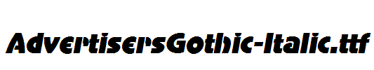 AdvertisersGothic-Italic