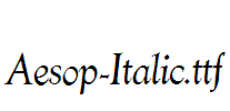 Aesop-Italic