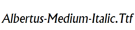 Albertus-Medium-Italic