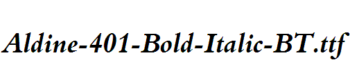 Aldine-401-Bold-Italic-BT