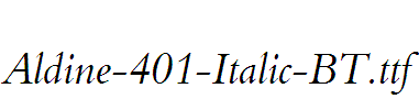 Aldine-401-Italic-BT