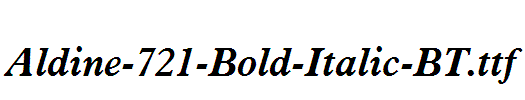 Aldine-721-Bold-Italic-BT