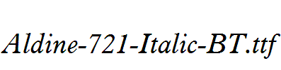 Aldine-721-Italic-BT