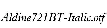 Aldine721BT-Italic