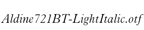 Aldine721BT-LightItalic