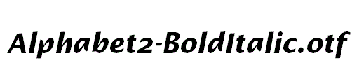 Alphabet2-BoldItalic