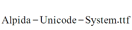 Alpida-Unicode-System