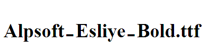 Alpsoft-Esliye-Bold