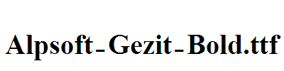 Alpsoft-Gezit-Bold