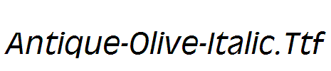 Antique-Olive-Italic