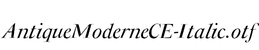 AntiqueModerneCE-Italic