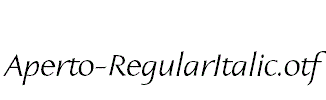 Aperto-RegularItalic