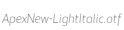 ApexNew-LightItalic