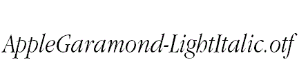 AppleGaramond-LightItalic