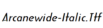 Arcanewide-Italic