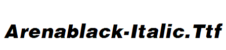 Arenablack-Italic