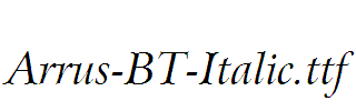 Arrus-BT-Italic