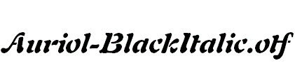 Auriol-BlackItalic