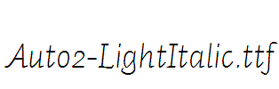 Auto2-LightItalic