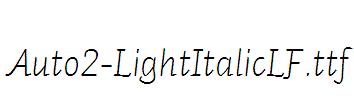 Auto2-LightItalicLF