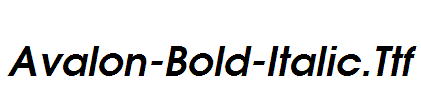 Avalon-Bold-Italic