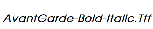 AvantGarde-Bold-Italic