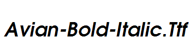 Avian-Bold-Italic