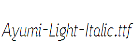 Ayumi-Light-Italic