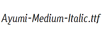 Ayumi-Medium-Italic