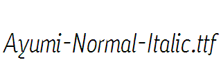 Ayumi-Normal-Italic