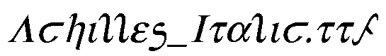 Achilles_Italic