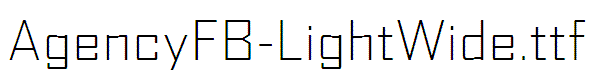 AgencyFB-LightWide