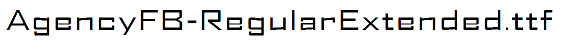 AgencyFB-RegularExtended