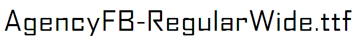 AgencyFB-RegularWide