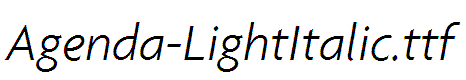 Agenda-LightItalic