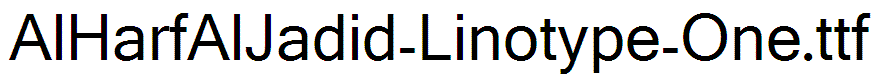 AlHarfAlJadid-Linotype-One