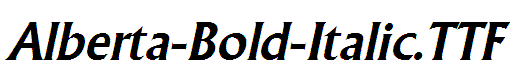 Alberta-Bold-Italic