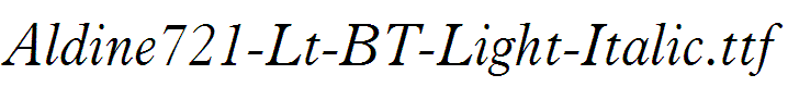 Aldine721-Lt-BT-Light-Italic