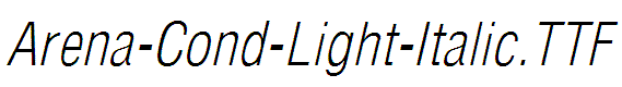 Arena-Cond-Light-Italic