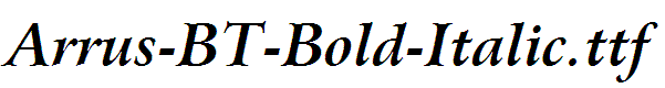 Arrus-BT-Bold-Italic