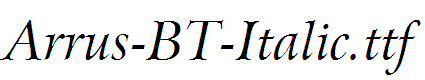 Arrus-BT-Italic