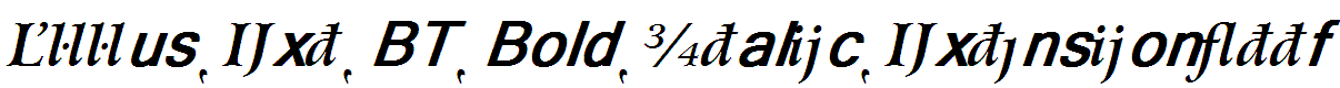 Arrus-Ext-BT-Bold-Italic-Extension