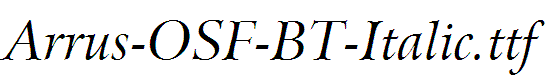 Arrus-OSF-BT-Italic
