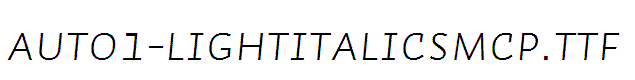 Auto1-LightItalicSmCp